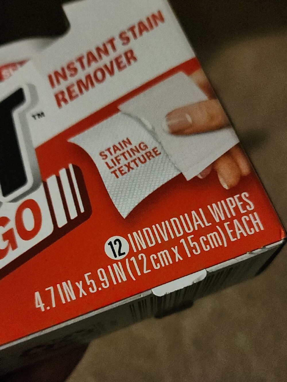 Shout Wipe & Go Instant Stain Remover - 12 Individual Wipes - Picture 2 of 4